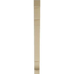 Ekena Millwork - BKTUR035X34X46OLY05RCPR - Timberthane Faux Wood Olympic Style Bracket, Block Ends, 3 1/2"W x 34"D x 46"H, Primed Tan