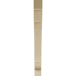 Ekena Millwork - BKTUR035X36X36OLY05RCPR - Timberthane Faux Wood Olympic Style Bracket, Block Ends, 3 1/2"W x 36"D x 36"H, Primed Tan