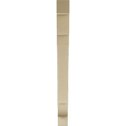 Ekena Millwork - BKTUR035X36X40OLY05RCPR - Timberthane Faux Wood Olympic Style Bracket, Block Ends, 3 1/2"W x 36"D x 40"H, Primed Tan