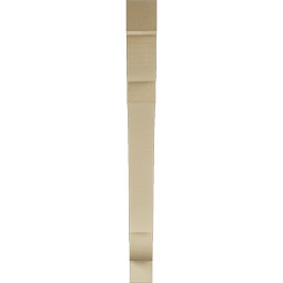 Ekena Millwork - BKTUR035X38X38OLY05RCPR - Timberthane Faux Wood Olympic Style Bracket, Block Ends, 3 1/2"W x 38"D x 38"H, Primed Tan