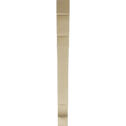 Ekena Millwork - BKTUR035X40X40OLY05RCPR - Timberthane Faux Wood Olympic Style Bracket, Block Ends, 3 1/2"W x 40"D x 40"H, Primed Tan