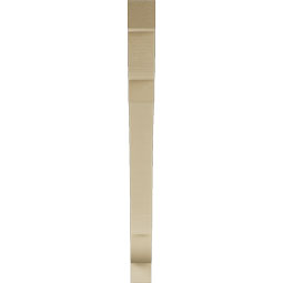 Ekena Millwork - BKTUR035X42X42OLY05RCPR - Timberthane Faux Wood Olympic Style Bracket, Block Ends, 3 1/2"W x 42"D x 42"H, Primed Tan