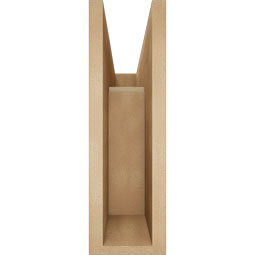 Ekena Millwork - BKTUR055X18X18OLY05RCPR - Timberthane Faux Wood Olympic Style Bracket, Block Ends, 5 1/2"W x 18"D x 18"H, Primed Tan