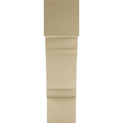 Ekena Millwork - BKTUR055X18X22OLY05RCPR - Timberthane Faux Wood Olympic Style Bracket, Block Ends, 5 1/2"W x 18"D x 22"H, Primed Tan
