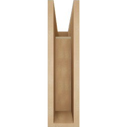 Ekena Millwork - BKTUR055X18X22OLY05RCPR - Timberthane Faux Wood Olympic Style Bracket, Block Ends, 5 1/2"W x 18"D x 22"H, Primed Tan