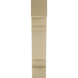 Ekena Millwork - BKTUR055X18X30OLY05RCPR - Timberthane Faux Wood Olympic Style Bracket, Block Ends, 5 1/2"W x 18"D x 30"H, Primed Tan