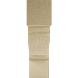 Ekena Millwork - BKTUR055X20X20OLY05RCPR - Timberthane Faux Wood Olympic Style Bracket, Block Ends, 5 1/2"W x 20"D x 20"H, Primed Tan
