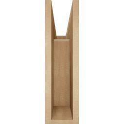 Ekena Millwork - BKTUR055X20X20OLY05RCPR - Timberthane Faux Wood Olympic Style Bracket, Block Ends, 5 1/2"W x 20"D x 20"H, Primed Tan