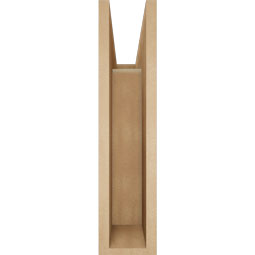 Ekena Millwork - BKTUR055X20X24OLY05RCPR - Timberthane Faux Wood Olympic Style Bracket, Block Ends, 5 1/2"W x 20"D x 24"H, Primed Tan