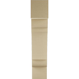 Ekena Millwork - BKTUR055X20X28OLY05RCPR - Timberthane Faux Wood Olympic Style Bracket, Block Ends, 5 1/2"W x 20"D x 28"H, Primed Tan