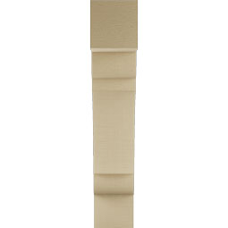 Ekena Millwork - BKTUR055X22X30OLY05RCPR - Timberthane Faux Wood Olympic Style Bracket, Block Ends, 5 1/2"W x 22"D x 30"H, Primed Tan