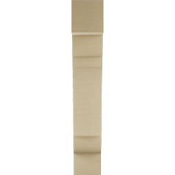 Ekena Millwork - BKTUR055X22X34OLY05RCPR - Timberthane Faux Wood Olympic Style Bracket, Block Ends, 5 1/2"W x 22"D x 34"H, Primed Tan