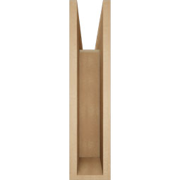 Ekena Millwork - BKTUR055X24X24OLY05RCPR - Timberthane Faux Wood Olympic Style Bracket, Block Ends, 5 1/2"W x 24"D x 24"H, Primed Tan