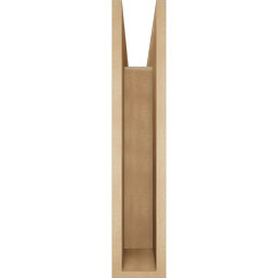 Ekena Millwork - BKTUR055X24X28OLY05RCPR - Timberthane Faux Wood Olympic Style Bracket, Block Ends, 5 1/2"W x 24"D x 28"H, Primed Tan