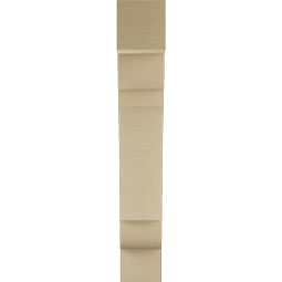 Ekena Millwork - BKTUR055X24X36OLY05RCPR - Timberthane Faux Wood Olympic Style Bracket, Block Ends, 5 1/2"W x 24"D x 36"H, Primed Tan