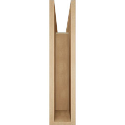 Ekena Millwork - BKTUR055X26X26OLY05RCPR - Timberthane Faux Wood Olympic Style Bracket, Block Ends, 5 1/2"W x 26"D x 26"H, Primed Tan