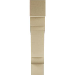 Ekena Millwork - BKTUR055X26X30OLY05RCPR - Timberthane Faux Wood Olympic Style Bracket, Block Ends, 5 1/2"W x 26"D x 30"H, Primed Tan