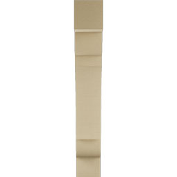 Ekena Millwork - BKTUR055X26X38OLY05RCPR - Timberthane Faux Wood Olympic Style Bracket, Block Ends, 5 1/2"W x 26"D x 38"H, Primed Tan