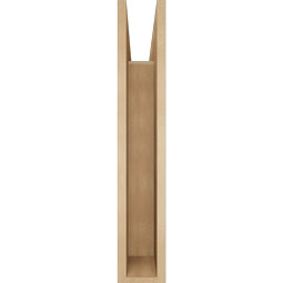 Ekena Millwork - BKTUR055X28X32OLY05RCPR - Timberthane Faux Wood Olympic Style Bracket, Block Ends, 5 1/2"W x 28"D x 32"H, Primed Tan