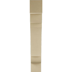 Ekena Millwork - BKTUR055X28X36OLY05RCPR - Timberthane Faux Wood Olympic Style Bracket, Block Ends, 5 1/2"W x 28"D x 36"H, Primed Tan