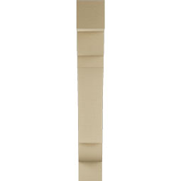 Ekena Millwork - BKTUR055X28X40OLY05RCPR - Timberthane Faux Wood Olympic Style Bracket, Block Ends, 5 1/2"W x 28"D x 40"H, Primed Tan