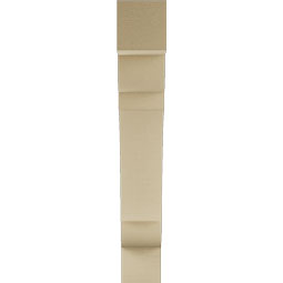 Ekena Millwork - BKTUR055X30X36OLY05RCPR - Timberthane Faux Wood Olympic Style Bracket, Block Ends, 5 1/2"W x 30"D x 36"H, Primed Tan