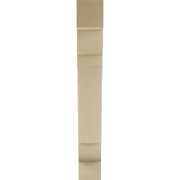 Ekena Millwork - BKTUR055X30X42OLY05RCPR - Timberthane Faux Wood Olympic Style Bracket, Block Ends, 5 1/2"W x 30"D x 42"H, Primed Tan