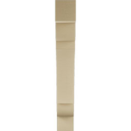 Ekena Millwork - BKTUR055X32X40OLY05RCPR - Timberthane Faux Wood Olympic Style Bracket, Block Ends, 5 1/2"W x 32"D x 40"H, Primed Tan