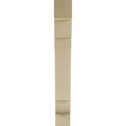 Ekena Millwork - BKTUR055X32X44OLY05RCPR - Timberthane Faux Wood Olympic Style Bracket, Block Ends, 5 1/2"W x 32"D x 44"H, Primed Tan