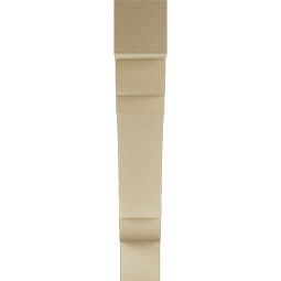 Ekena Millwork - BKTUR055X34X34OLY05RCPR - Timberthane Faux Wood Olympic Style Bracket, Block Ends, 5 1/2"W x 34"D x 34"H, Primed Tan