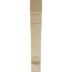 Ekena Millwork - BKTUR055X34X38OLY05RCPR - Timberthane Faux Wood Olympic Style Bracket, Block Ends, 5 1/2"W x 34"D x 38"H, Primed Tan
