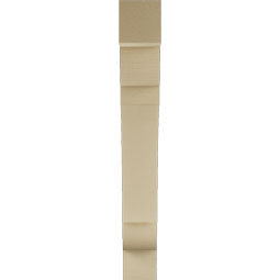 Ekena Millwork - BKTUR055X34X42OLY05RCPR - Timberthane Faux Wood Olympic Style Bracket, Block Ends, 5 1/2"W x 34"D x 42"H, Primed Tan