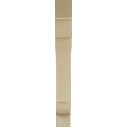 Ekena Millwork - BKTUR055X34X46OLY05RCPR - Timberthane Faux Wood Olympic Style Bracket, Block Ends, 5 1/2"W x 34"D x 46"H, Primed Tan