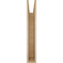 Ekena Millwork - BKTUR055X36X36OLY05RCPR - Timberthane Faux Wood Olympic Style Bracket, Block Ends, 5 1/2"W x 36"D x 36"H, Primed Tan