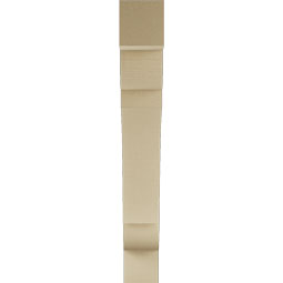 Ekena Millwork - BKTUR055X36X40OLY05RCPR - Timberthane Faux Wood Olympic Style Bracket, Block Ends, 5 1/2"W x 36"D x 40"H, Primed Tan