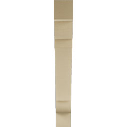 Ekena Millwork - BKTUR055X36X42OLY05RCPR - Timberthane Faux Wood Olympic Style Bracket, Block Ends, 5 1/2"W x 36"D x 42"H, Primed Tan