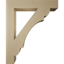 Ekena Millwork - BKTUR055X36X44OLY05RCPR - Timberthane Faux Wood Olympic Style Bracket, Block Ends, 5 1/2"W x 36"D x 44"H, Primed Tan