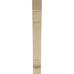 Ekena Millwork - BKTUR055X36X48OLY05RCPR - Timberthane Faux Wood Olympic Style Bracket, Block Ends, 5 1/2"W x 36"D x 48"H, Primed Tan