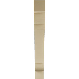 Ekena Millwork - BKTUR055X38X44OLY05RCPR - Timberthane Faux Wood Olympic Style Bracket, Block Ends, 5 1/2"W x 38"D x 44"H, Primed Tan
