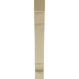 Ekena Millwork - BKTUR055X38X46OLY05RCPR - Timberthane Faux Wood Olympic Style Bracket, Block Ends, 5 1/2"W x 38"D x 46"H, Primed Tan