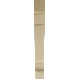 Ekena Millwork - BKTUR055X40X44OLY05RCPR - Timberthane Faux Wood Olympic Style Bracket, Block Ends, 5 1/2"W x 40"D x 44"H, Primed Tan