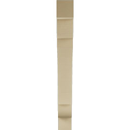 Ekena Millwork - BKTUR055X40X48OLY05RCPR - Timberthane Faux Wood Olympic Style Bracket, Block Ends, 5 1/2"W x 40"D x 48"H, Primed Tan