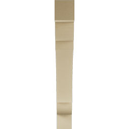 Ekena Millwork - BKTUR055X42X42OLY05RCPR - Timberthane Faux Wood Olympic Style Bracket, Block Ends, 5 1/2"W x 42"D x 42"H, Primed Tan