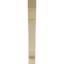 Ekena Millwork - BKTUR055X42X48OLY05RCPR - Timberthane Faux Wood Olympic Style Bracket, Block Ends, 5 1/2"W x 42"D x 48"H, Primed Tan