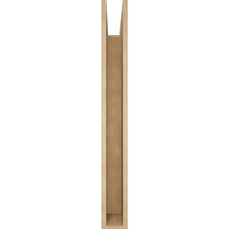 Ekena Millwork - BKTUR055X42X48OLY05RCPR - Timberthane Faux Wood Olympic Style Bracket, Block Ends, 5 1/2"W x 42"D x 48"H, Primed Tan