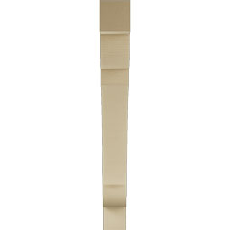 Ekena Millwork - BKTUR055X44X48OLY05RCPR - Timberthane Faux Wood Olympic Style Bracket, Block Ends, 5 1/2"W x 44"D x 48"H, Primed Tan