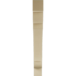 Ekena Millwork - BKTUR055X46X46OLY05RCPR - Timberthane Faux Wood Olympic Style Bracket, Block Ends, 5 1/2"W x 46"D x 46"H, Primed Tan