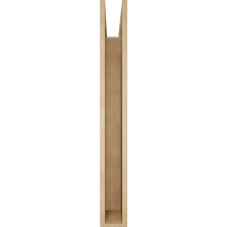 Ekena Millwork - BKTUR055X46X46OLY05RCPR - Timberthane Faux Wood Olympic Style Bracket, Block Ends, 5 1/2"W x 46"D x 46"H, Primed Tan