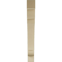 Ekena Millwork - BKTUR055X48X48OLY05RCPR - Timberthane Faux Wood Olympic Style Bracket, Block Ends, 5 1/2"W x 48"D x 48"H, Primed Tan
