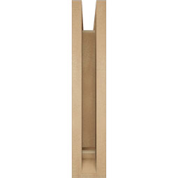 Ekena Millwork - BKTUR0352X14X18OLY01RCPR - Timberthane Faux Wood Olympic Style Bracket w/ Offset Brace, Traditional Ends, 3 1/2"W x 14"D x 18"H, Primed Tan